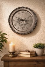 Vintage wanduhr mit relief - vintage,