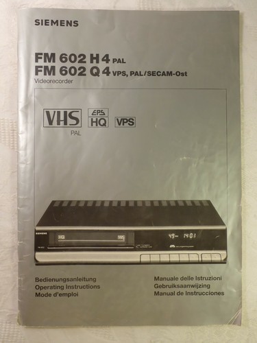 Alte bedienungsanleitung vhs - bedienungsanleitung,