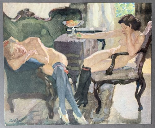 Jugendstil akt frau - frau, leo