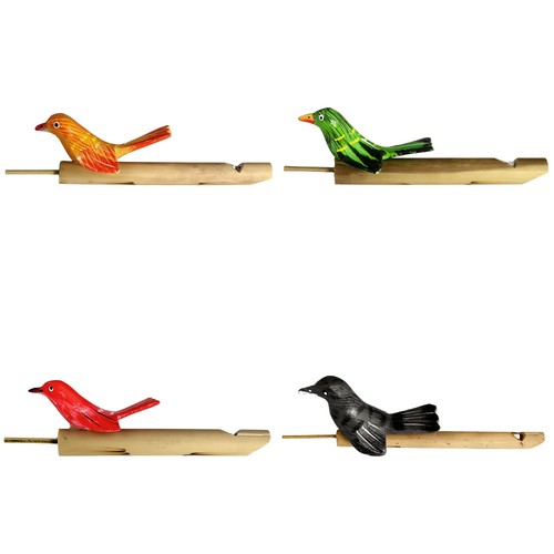 Vogel pfeife bambus mit - vogel,