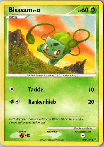 Pokemon bisasam 147 - bisasam, 93/147