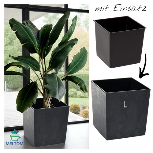 Blumenkübel mit betoneffekt - blumenkübel,