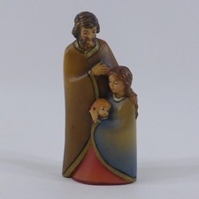 Blockkrippe Krippengruppe Geborgenheit Hl. Familie Holz geschnitzt 13 cm (129)