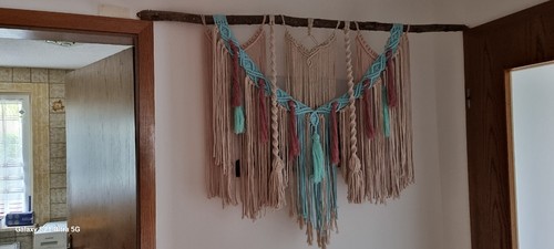 Großer makramee wandbehang - makramee,