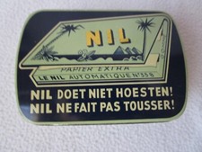 NIL Papier Extra alte seltene Blechdose Zigarettenpapier-Dose 11,5x8x2,5cm
