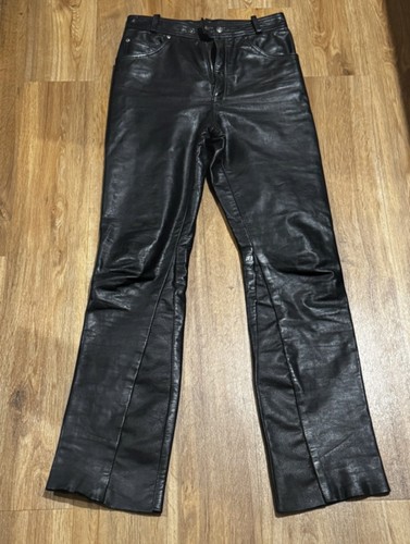 Y2k echtlederhose schwarz - y2k, •