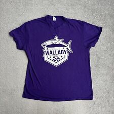 SHARK HAI Herren Retro USA T-Shirt Kurzarm Gr. M Wallaby 26 Logo A22613 Lila