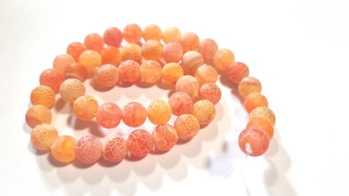 Achat 8mm rot orange matt