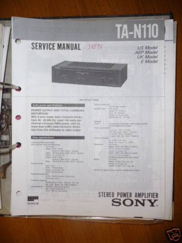 Service manual sony n110 - service,