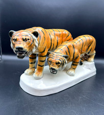 Tigerpaar Keramik Figur groß