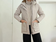 hellgrau / cremefarbene Winterjacke von Elvine in Größe S