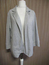 180 S900 G21 George Damen Blazer Sweatblazer Gr. 46 grau Nieten offen 3/4 Ärmel
