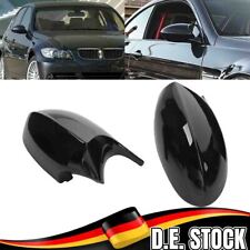 2x Seitenspiegel Spiegelkappe Abdeckung Schwarz Glänzend Für BMW E90 E91 05-2007