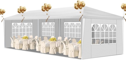 Weißer pavillon 3x9m faltbare - weißer,