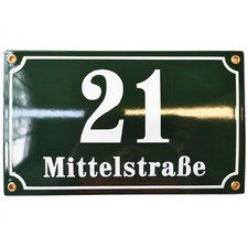 Hausnummer Emaille 15x25 cm
