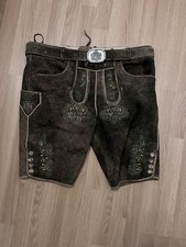 Kurze Trachtenlederhose  - Braun / Größe 58