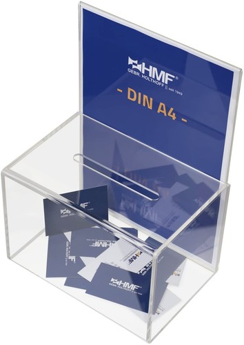 Hmf acryl spendenbox mit - acryl,