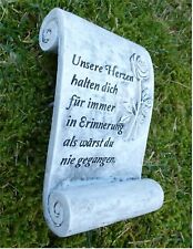 ^Grabschmuck Schriftrolle mit