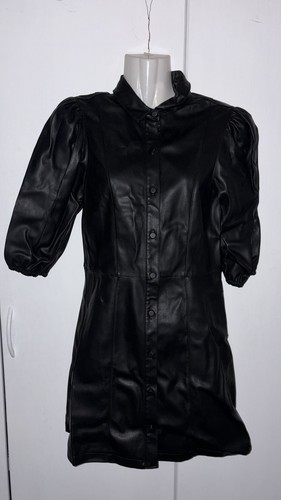 Schwarzes sexy kunstlederkleid - sexy,
