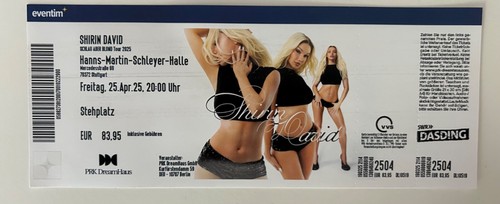 Shirin david konzertkarten - shirin,