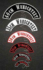   Top Rocker  Aufnäher  Rückenaufnäher Biker Kutte  Dein Wunschtext(Oben)