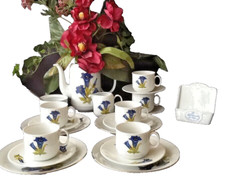 Seltmann Weiden Enzian Goldrand Kaffeeservice für 4 Personen und mehr Konvolut