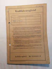 VW Käfer Typ11 1965 KFZ Fahrzeugbrief title registration carte grise