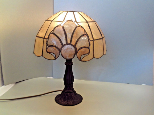 Messing tischlampe tiffany - messing,
