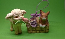 2 Osterfiguren aus Porzellan