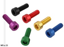 M5 x 15 mm farbige eloxierte