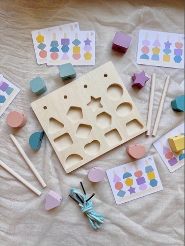Montessori holz steckspiel - montessori, holz-steckspiel
