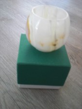Onyx oder Marmor Teelichthalter / Glas