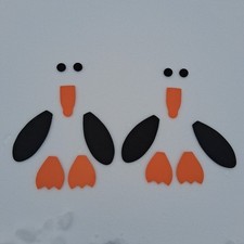 2 Schnee Pinguine Schneemann