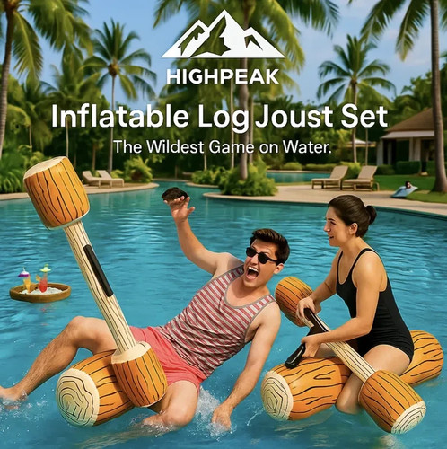 Inflatable log joust - log,