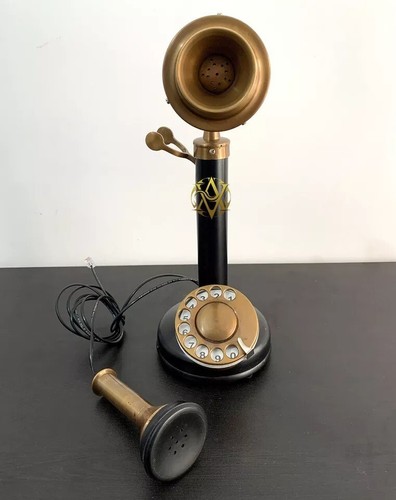 Kerzenständer telefon messing - kerzenständer,
