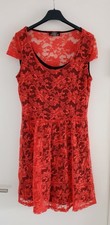 Kleid Spitzenkleid OdM L‘Officina Della Moda rot schwarz Spitze Größe M neu