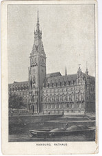 Postkarte, Hamburg, Rathaus