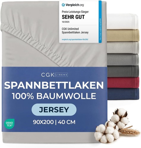 Spannbettlaken jersey 90x200 - spannbettlaken,