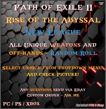 ✨Path of Exile 2✨Alle einzigartigen Waffen✨Neue Liga✨Zufallsrolle✨Aufstieg des Abgrunds✨