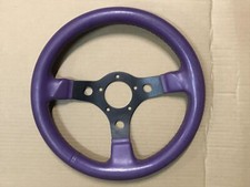 GRANT 33CM LENKRAD LEDERLENKRAD 3-SPEICHEN LILA SCHWARZ NEU GR773 07B89 !!!!!