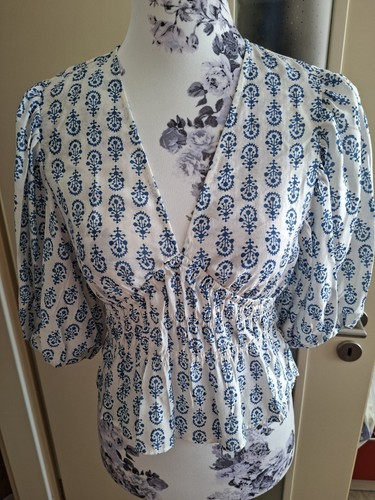 Bluse boho puffärmel s - puffärmel, gr