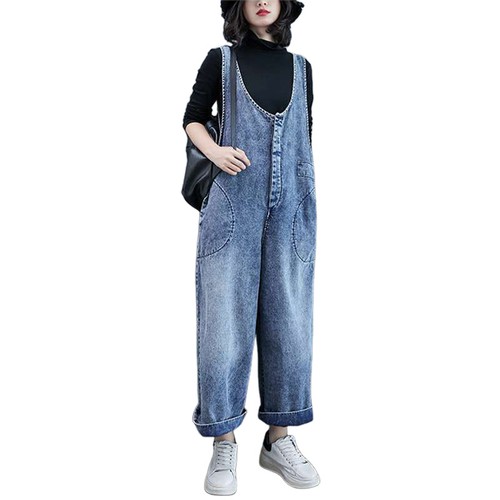 Damen denim overall - denim, breite