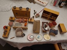 Puppenhaus Puppenstube Wohnzimmer Möbel ... Zubehör Schlafzimmer 50er 60er Jahre