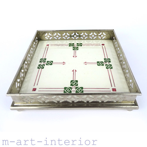 Jugendstil steingut tablett - jugendstil,