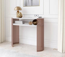 Konsolentisch oval Purtino Ember Sofatisch Beistelltisch Eingangsbereich