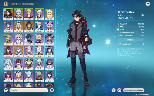 Genshin impact account ar - eu,