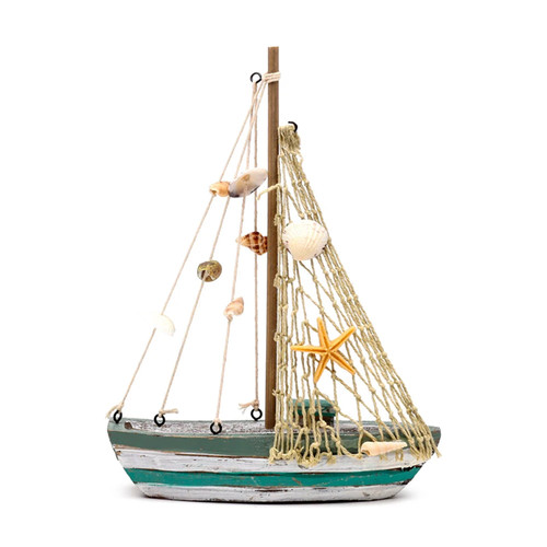 Deko segelboot mit muscheln - deko,