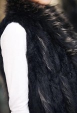 LUXUS Jacke Weste schwarz S 36