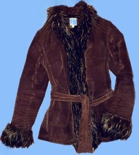 Alba Moda Hippie Lederjacke mit Charme im Vintage Style der 70er Jahre Gr. 38