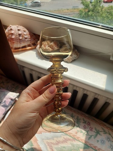 Vintage römer glas olivgrün - glas,